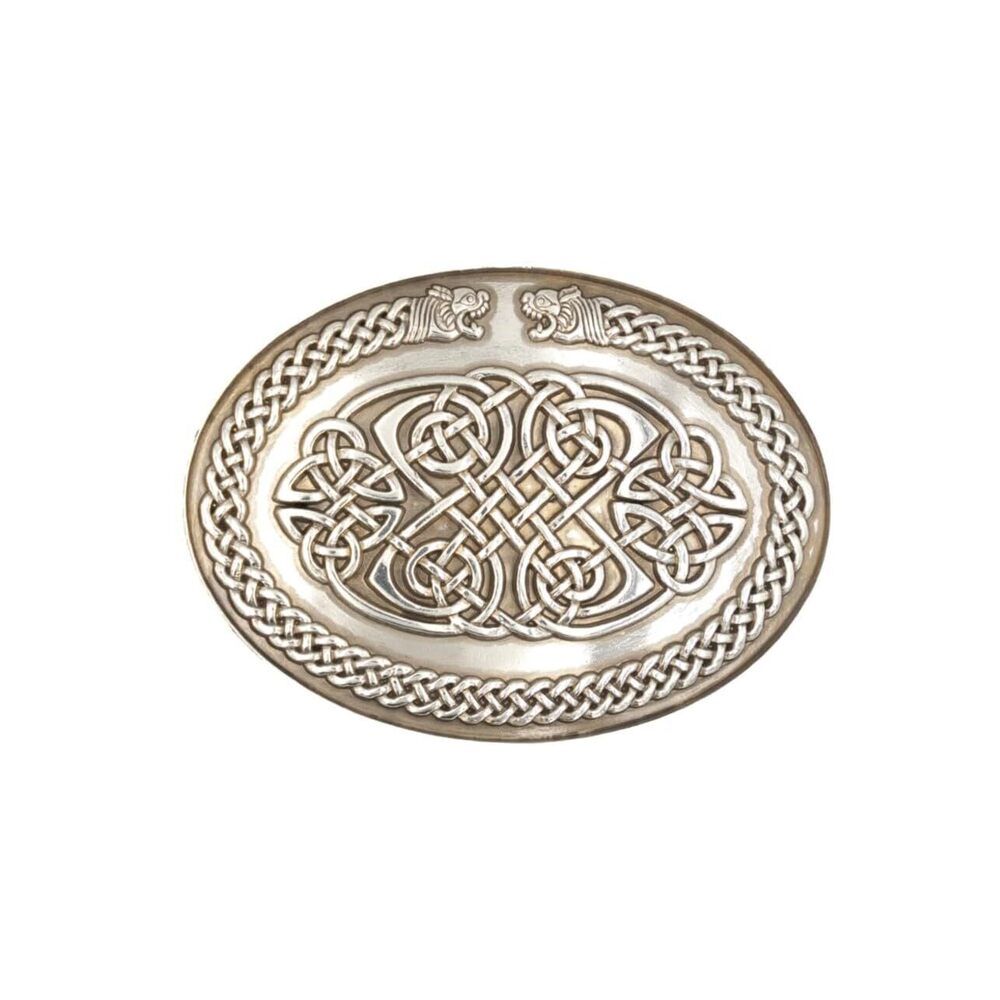 5150 Irish Celtic Belt Buckle - Oval Silver Belt Buckle Made in Ireland